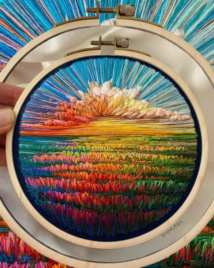30 Coloridos bordados de la artista Vera Shimunia, con 280K seguidores en Instagram que adoran sus creaciones (Nuevas fotos)