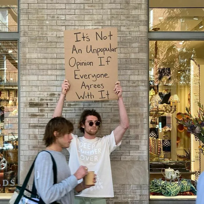 Dude Keeps Protesting Annoying Everyday Things With Funny Signs (35 New Pics)