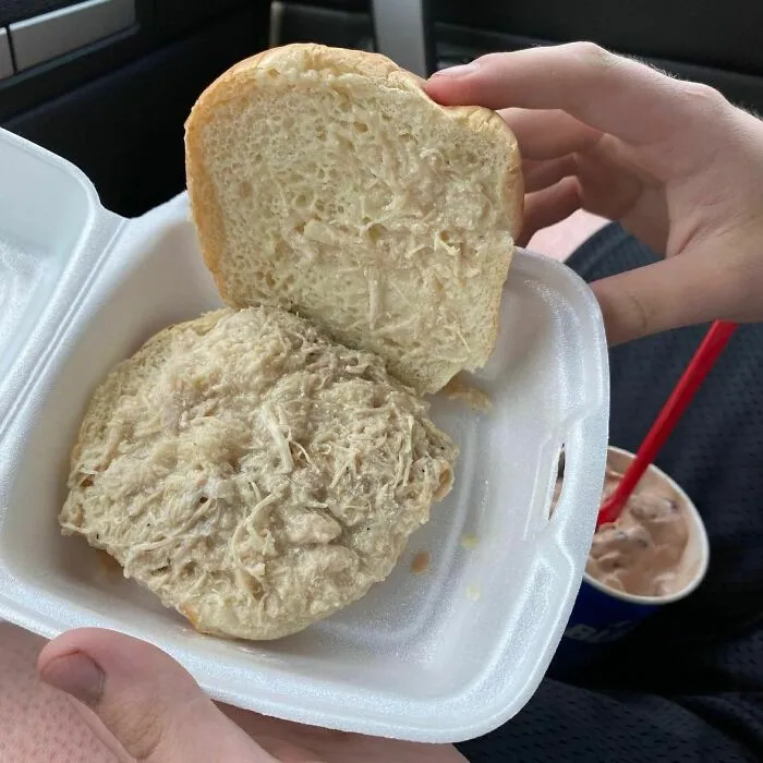 El sándwich de pollo que pidió un amigo mío