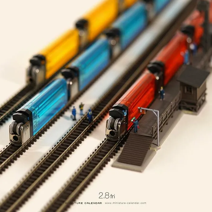 Japanese Artist Has Been Creating Miniature Dioramas Every Day For Seven Years (45 New Pics)