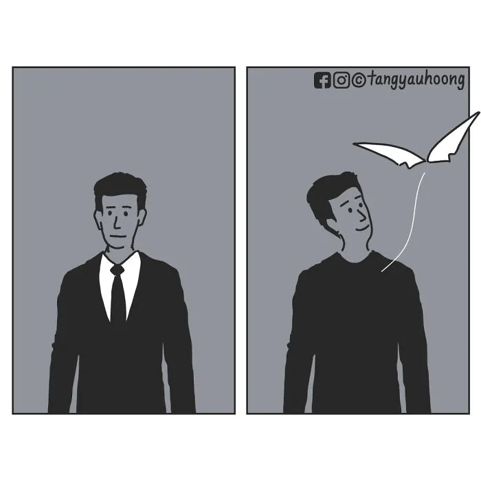 25 Cómics con finales extraños e inesperados que he creado para hacer reír a la gente