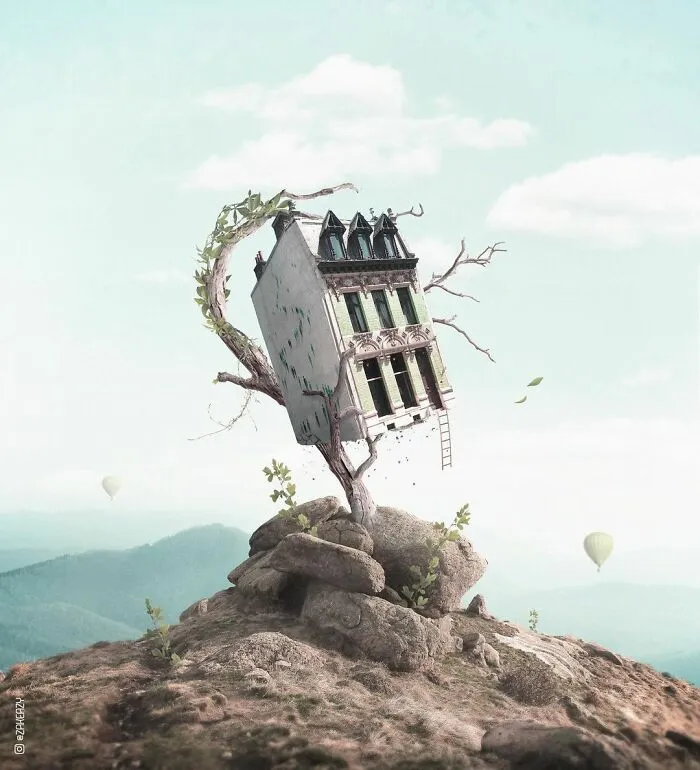 Digital Artist Creates Magical And Surreal Images From Architecture And Fragments Of Nature (55 Pics)