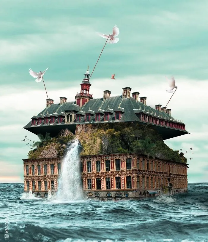 Digital Artist Creates Magical And Surreal Images From Architecture And Fragments Of Nature (55 Pics)