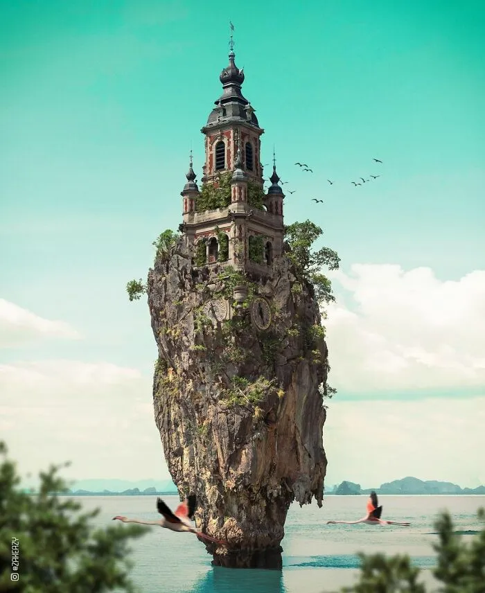 Digital Artist Creates Magical And Surreal Images From Architecture And Fragments Of Nature (55 Pics)