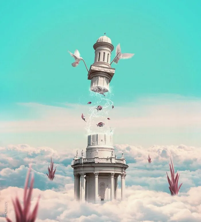 Digital Artist Creates Magical And Surreal Images From Architecture And Fragments Of Nature (55 Pics)