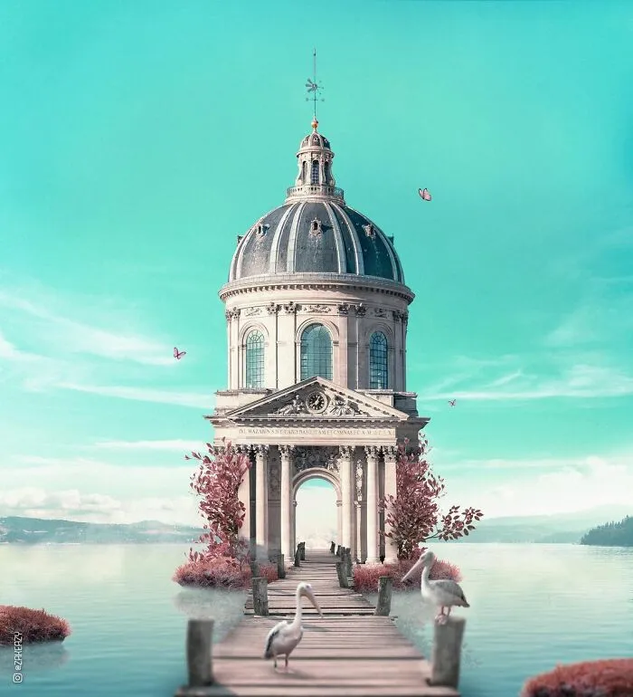Digital Artist Creates Magical And Surreal Images From Architecture And Fragments Of Nature (55 Pics)