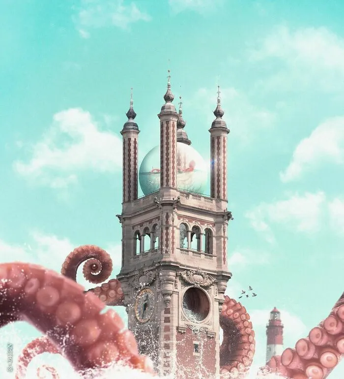 Digital Artist Creates Magical And Surreal Images From Architecture And Fragments Of Nature (55 Pics)