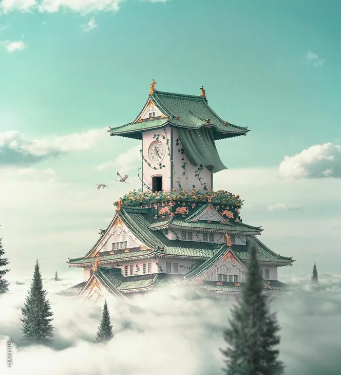 Digital Artist Creates Magical And Surreal Images From Architecture And Fragments Of Nature (55 Pics)
