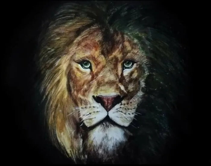 Lion In Watercolors, A Gift To My Father To Honour Our Family Name