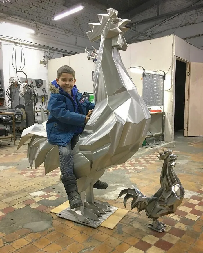 Artist Creates Spectacular Folded Steel Animal Sculptures From Metal Sheets, Here Are His Best 49 Works