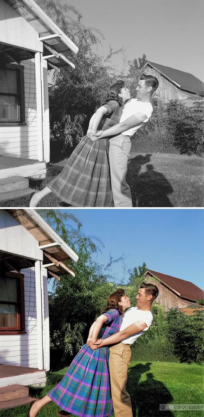 Pareja feliz anónima, 1948