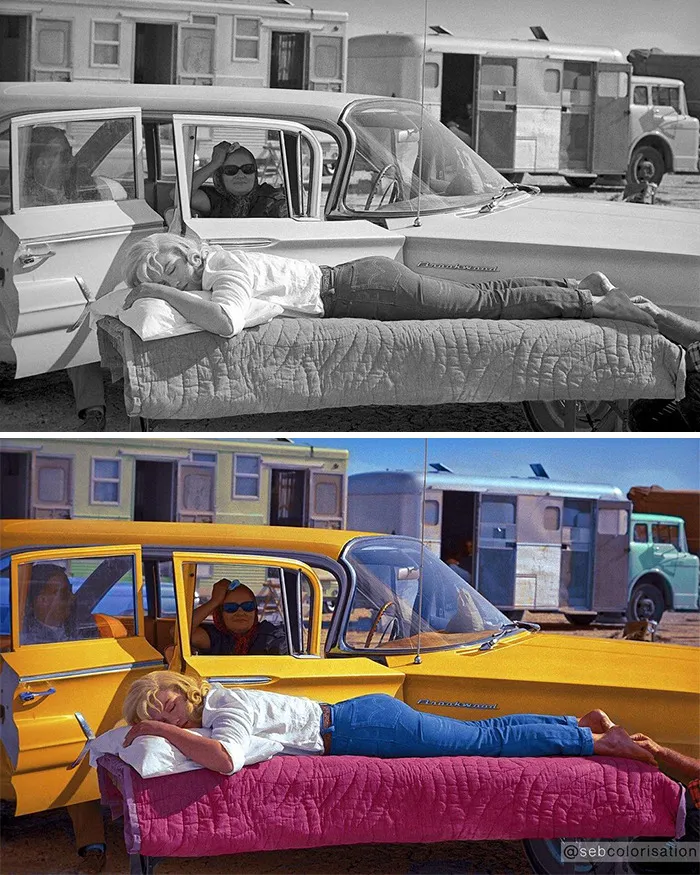 Marilyn Monroe Resting On The Set Of The Misfits, By Eve Arnold, 1960