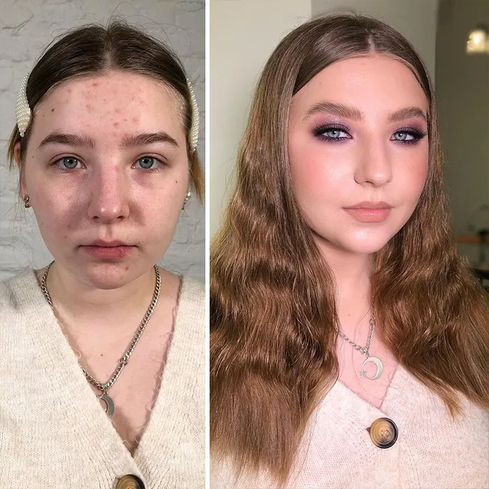 35 Women Before And After Their Makeup Transformations By Maria Kalashnikova