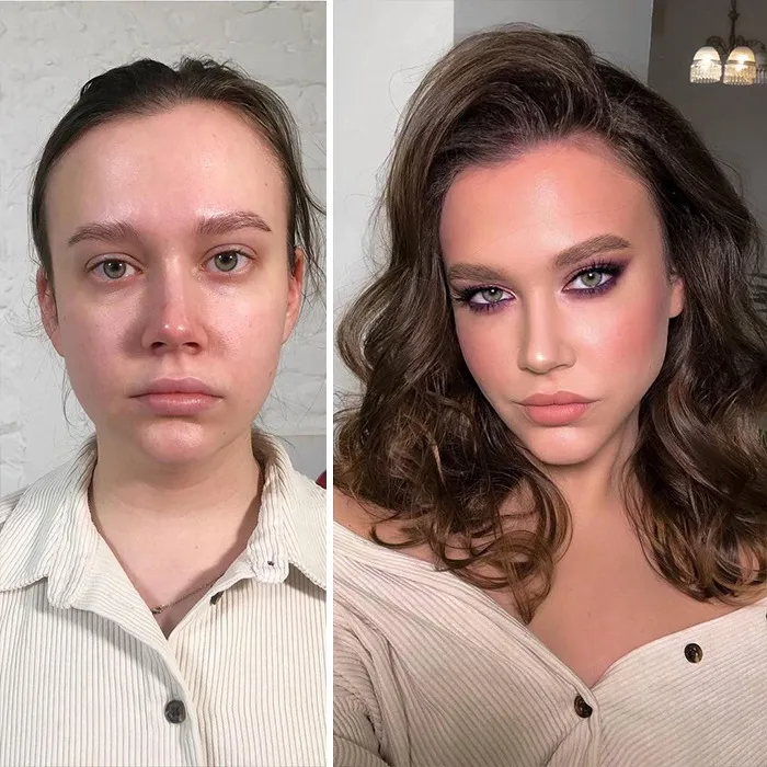 35 Women Before And After Their Makeup Transformations By Maria Kalashnikova