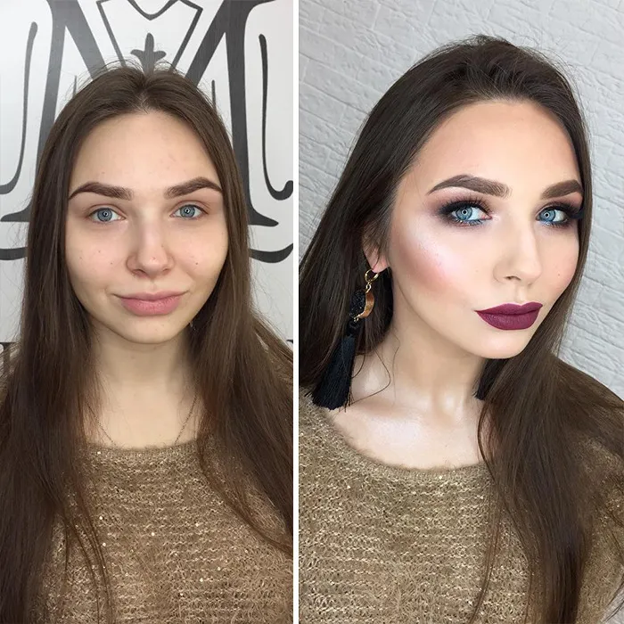 35 Women Before And After Their Makeup Transformations By Maria Kalashnikova