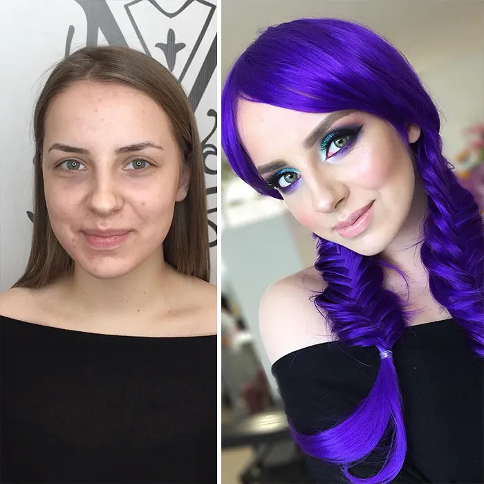 35 Women Before And After Their Makeup Transformations By Maria Kalashnikova