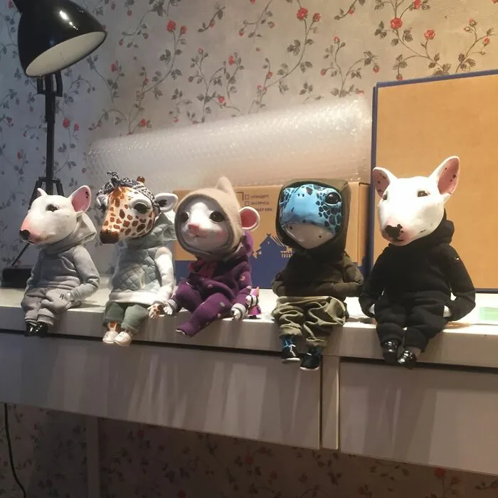 80 Fashionable Animal Clay Dolls By Valentina Gekova