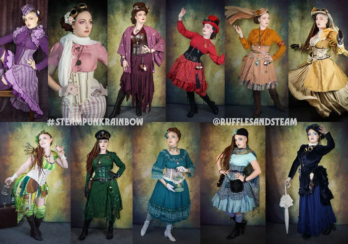 I'm A Costumer, Steampunk And Hobby Seamstress And This Was My Steampunk Rainbow Project Last Year