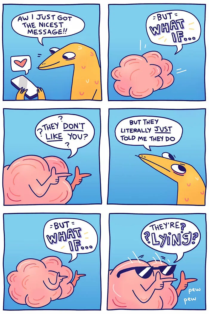 40 Relatable And Funny Comics This Artist Creates About Her Life, Mental Issues And Other Situations