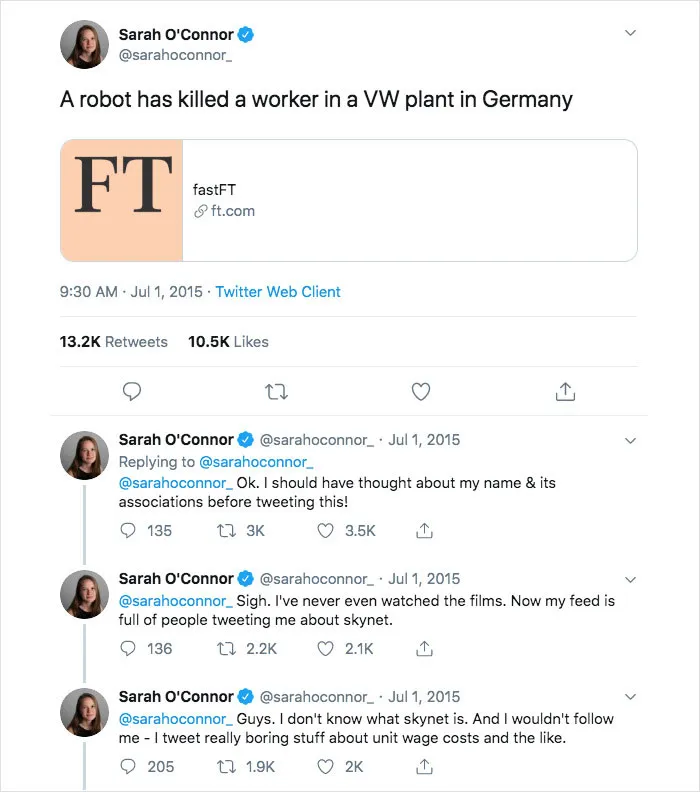 This Tweet From A "Sarah O'connor" That Terminator Fans Ate Right Up