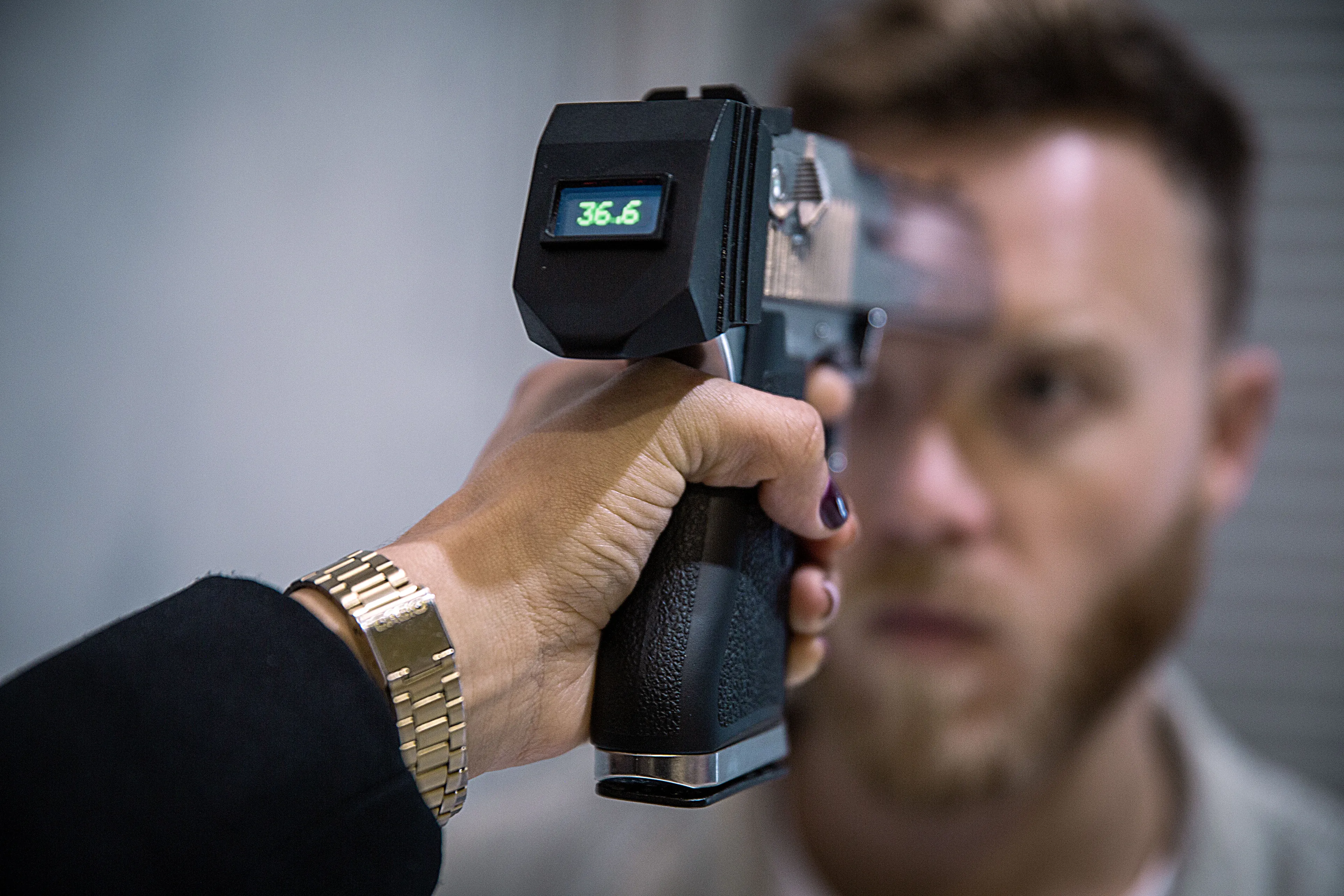 Artist Turns A Pistol Into A Functioning Temperature Gun.