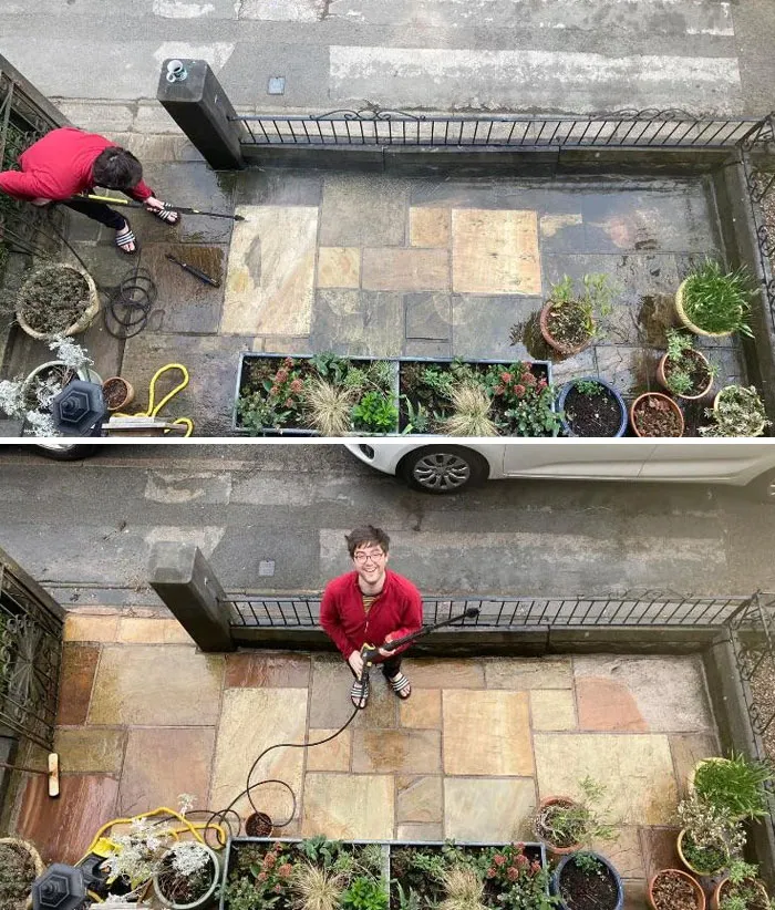 Antes y después de mi jardín delantero
