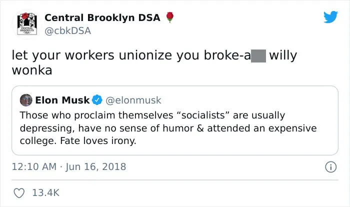 Broke Willy Wonka Musk