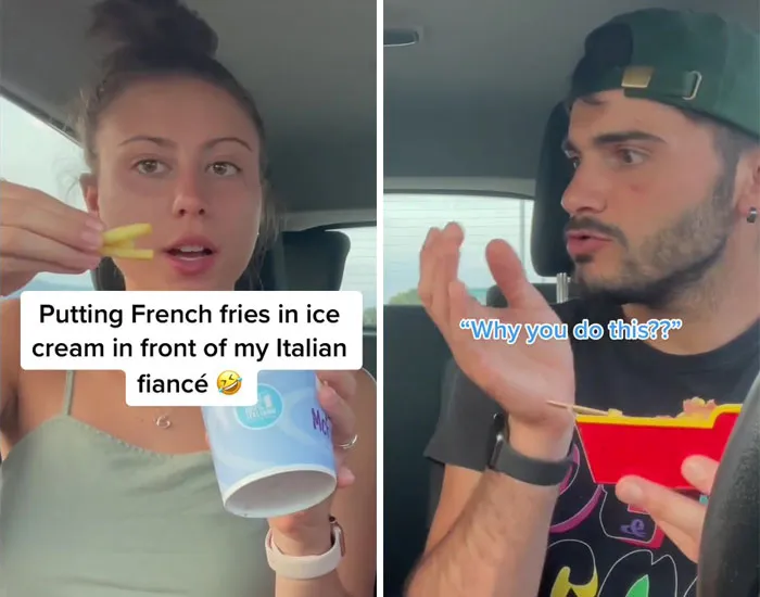 Putting French Fries In Ice Cream In Front Of My Italian Fiancé