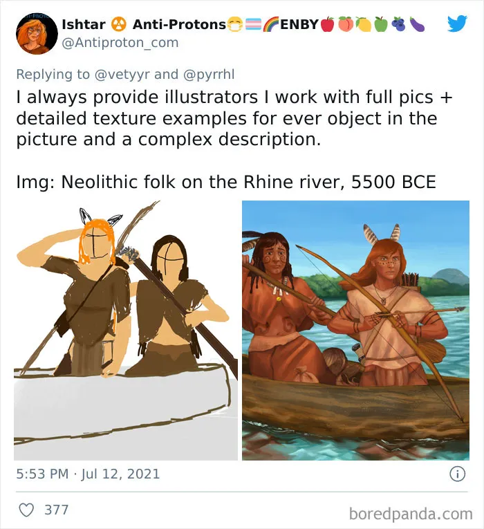 Artists Share What Sketches They Got From Their Clients Vs. What They Delivered And People Love Seeing The Comparison