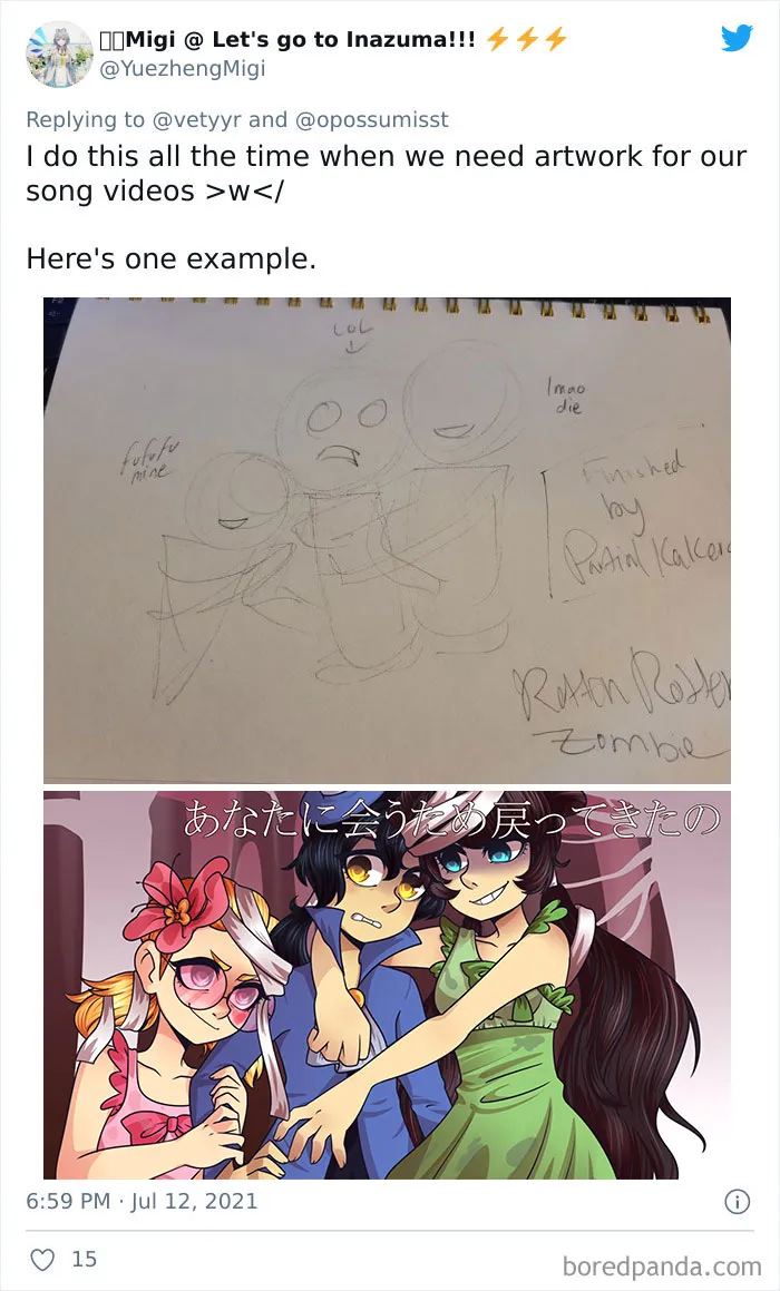 Estos artistas comparten los bocetos que recibieron de sus clientes vs. las obras que entregaron, y nos encanta la comparación