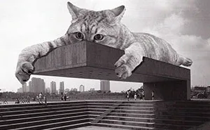 Instagram Account Combines Brutalist Architecture With Giant Cats And The Result Is Adorable (87 Pics)