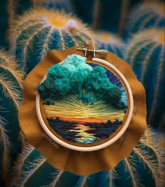 280K Folks On Instagram Can't Get Enough Of These Colorful Embroideries By Artist Vera Shimunia, And Here Are 30 Of The Best Ones (New Pics)