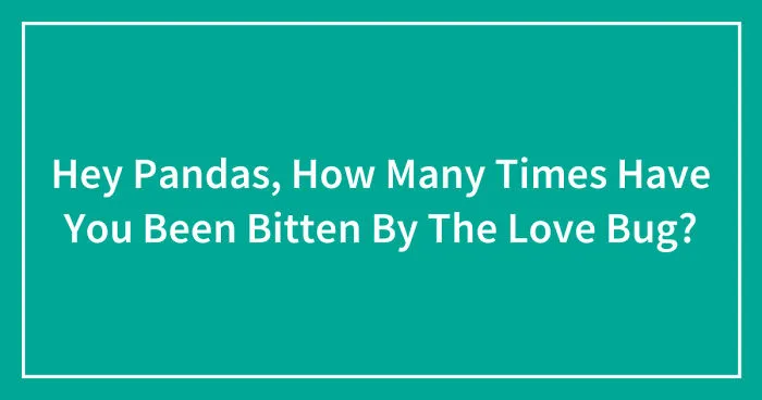 Hey Pandas, How Many Times Have You Been Bitten By The Love Bug? (Closed)
