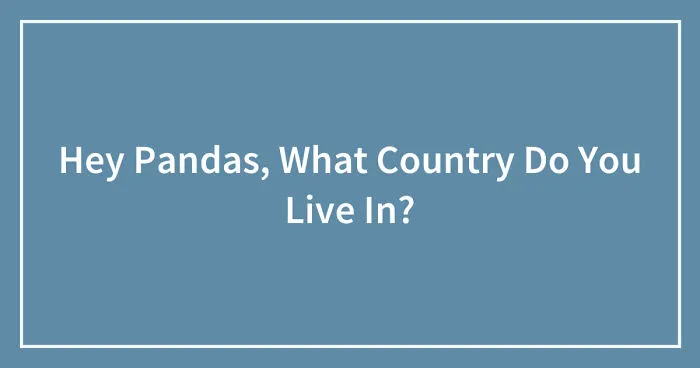 Hey Pandas, What Country Do You Live In? (Closed)
