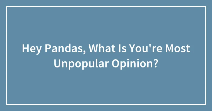 Hey Pandas, What Is You're Most Unpopular Opinion? (Closed)
