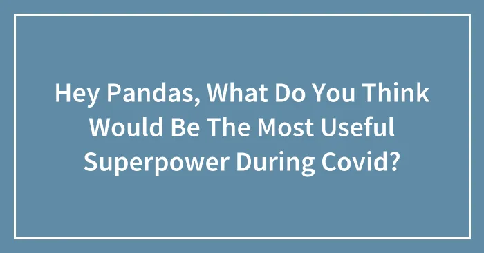 Hey Pandas, What Do You Think Would Be The Most Useful Superpower During Covid? (Closed)