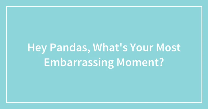Hey Pandas, What's Your Most Embarrassing Moment? (Closed)