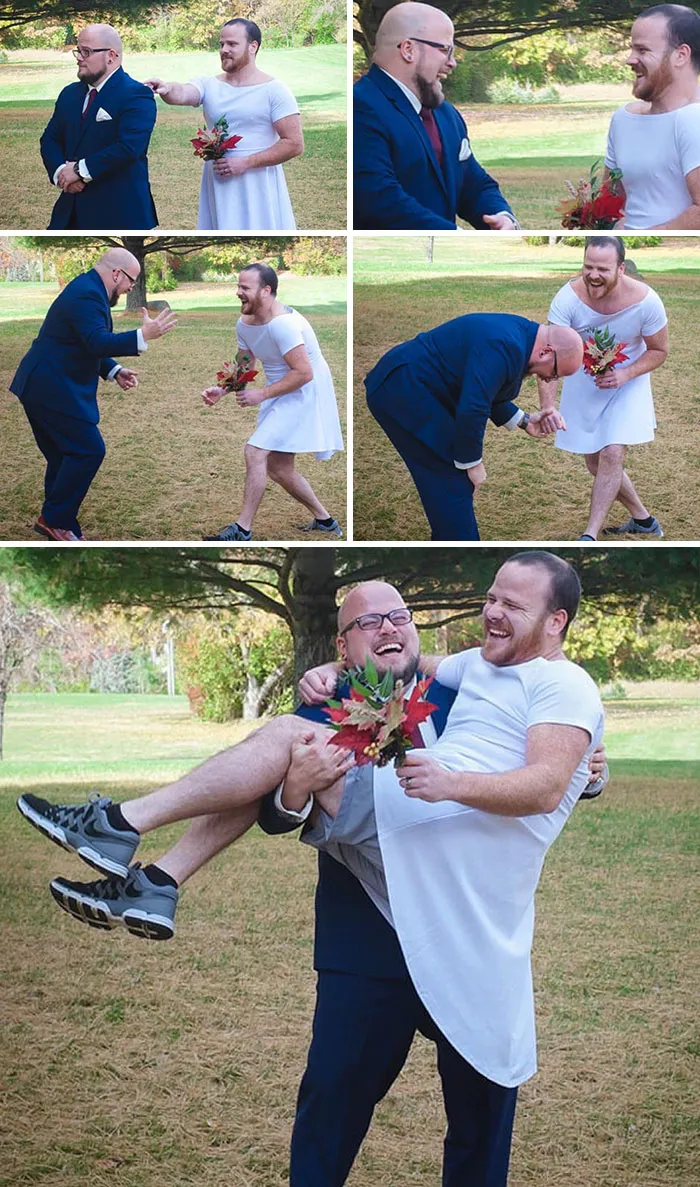 A Friend Got Married And His Best Man Snuck Into The First Look
