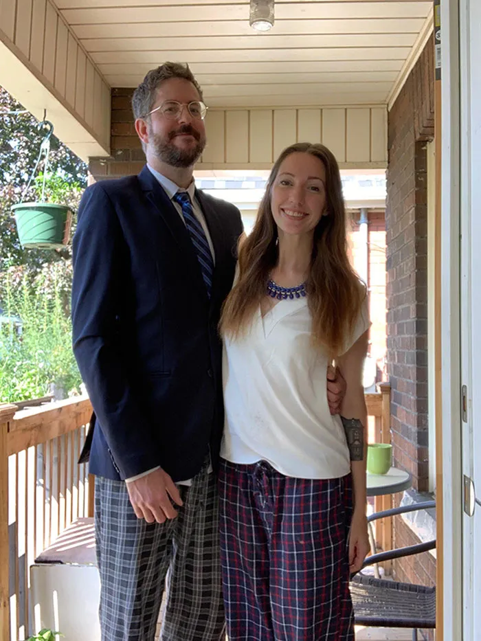 We Attended A "Zoom Wedding" Yesterday, And Dressed Accordingly