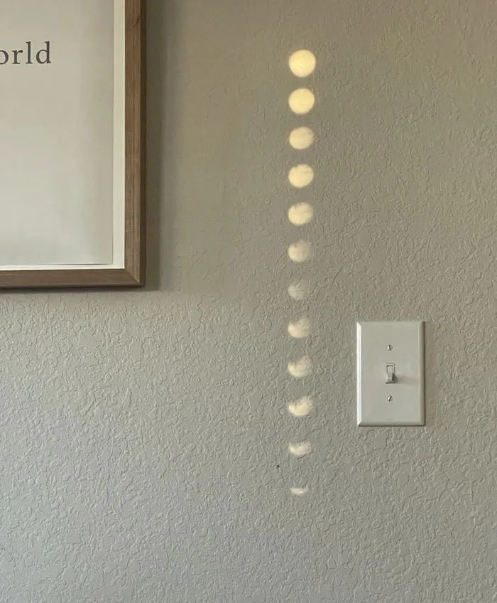 My Blinds Reflection Looks Like Lunar Phases On My Wall