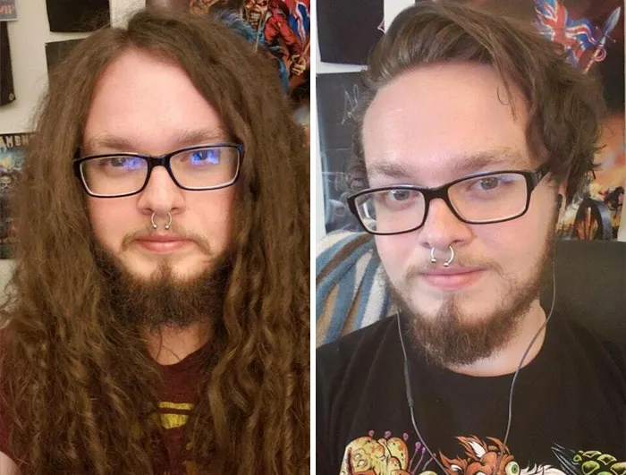 ¡Me corté el pelo después de 7 años!