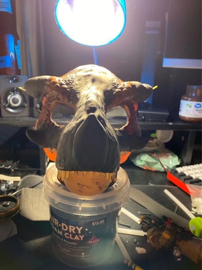 Meet Eon, I Used A Trex Mask And Then Used Cloam -Clay Foam- To Sculpt On Them,