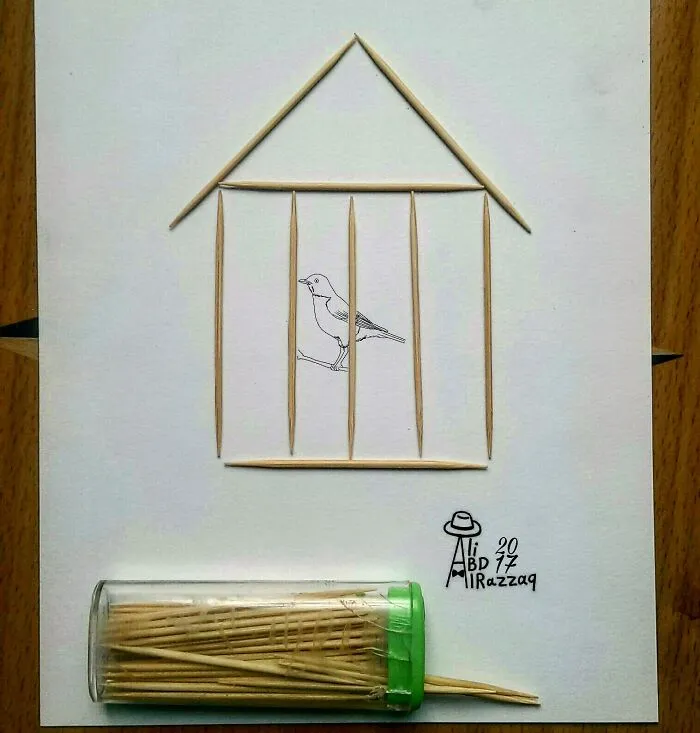 My 40 Interactive Illustrations That Incorporate Everyday Items