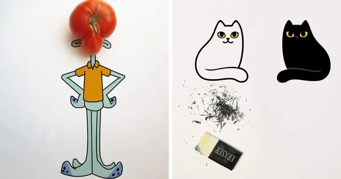 My 40 Interactive Illustrations That Incorporate Everyday Items