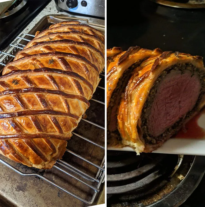The Prettiest Beef Wellington I've Ever Made. Tasted Like Heaven As Well