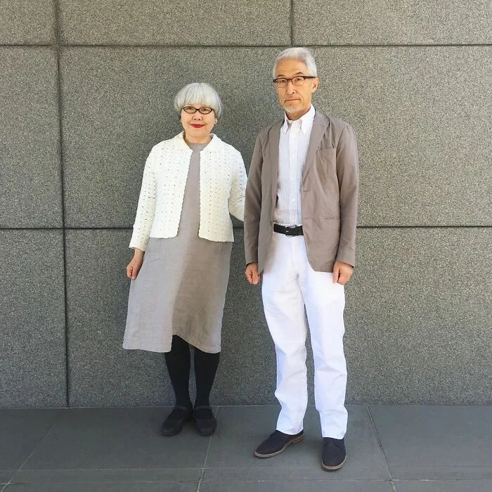 The Perfect Match: Japanese Couple Married For 41 Years Wear Matching Outfits Every Day (30 New Pics)