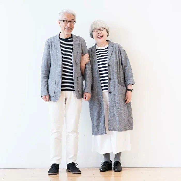 The Perfect Match: Japanese Couple Married For 41 Years Wear Matching Outfits Every Day (30 New Pics)