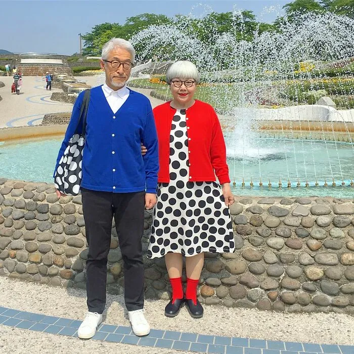 The Perfect Match: Japanese Couple Married For 41 Years Wear Matching Outfits Every Day (30 New Pics)