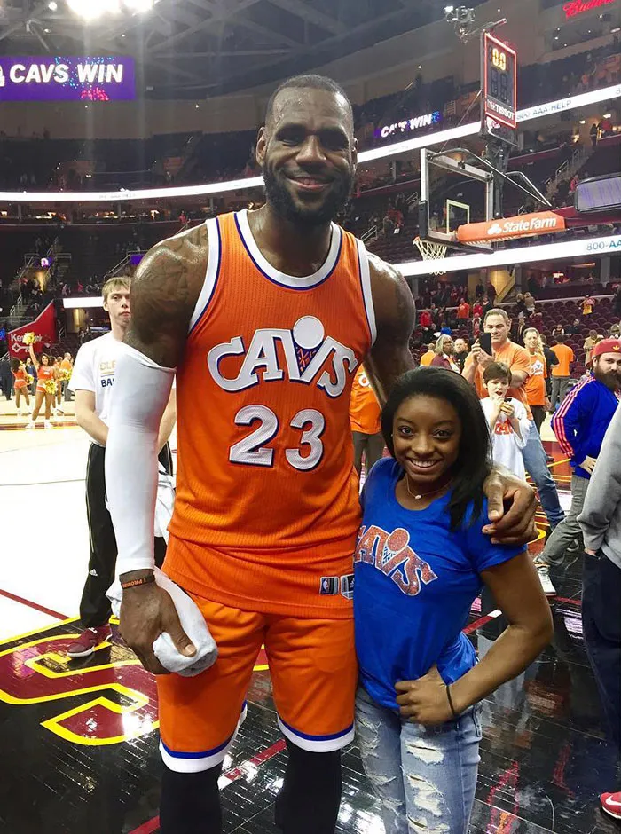 Simone Biles With Lebron James