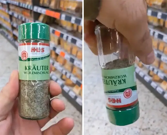 Sticker Hides The Fact That The Jar Is Half Full, Makes You Think The Content Is Double In Size